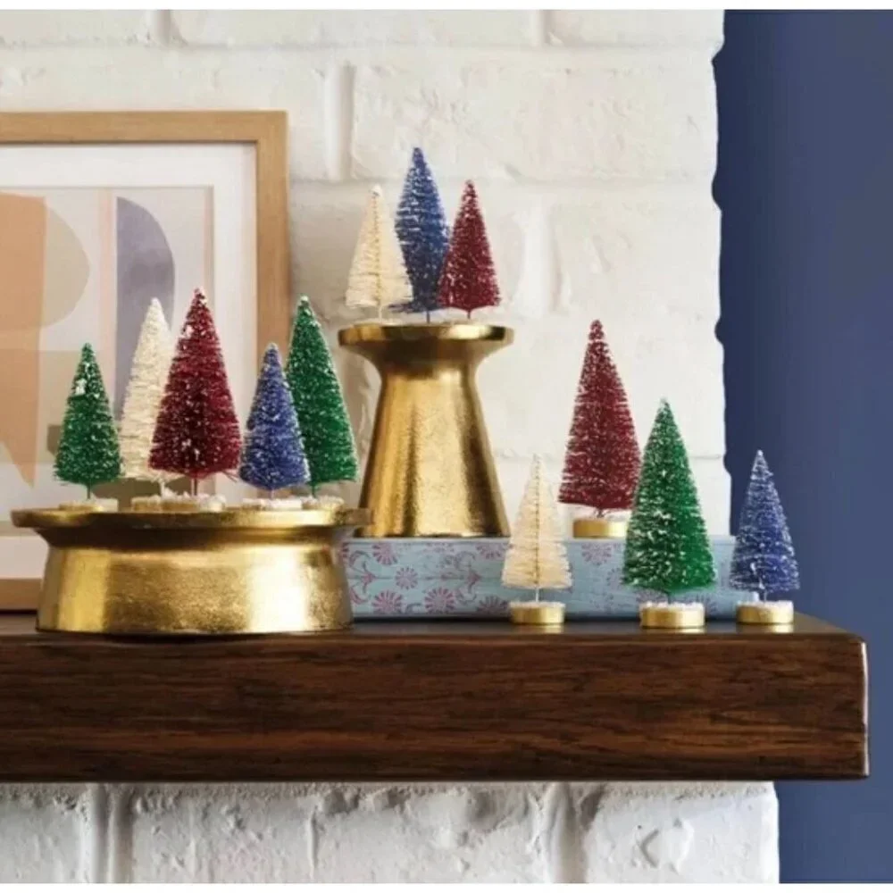 Target Threshold™ Christmas Set of 12 Mini Bottle Brush Trees Decor Multicolor
